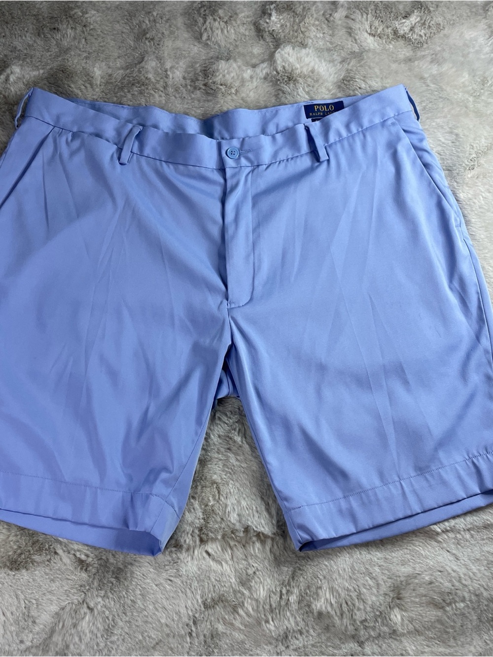 Polo by Ralph Lauren Light Blue Flat-Front Shorts-0190